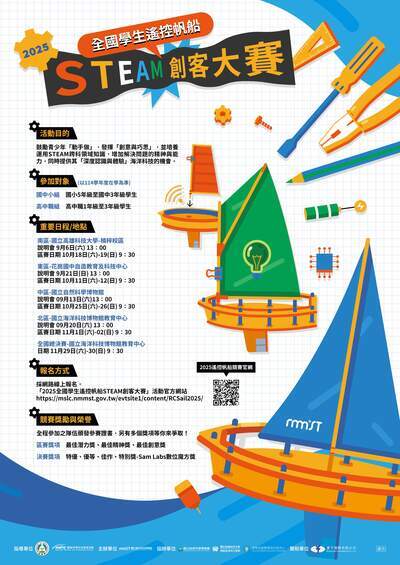 「2025全國學生遙控帆船STEAM創客大賽」海報